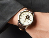 Fossil Townsman Automatic White Dial Brown Leather Strap Watch for Men - ME3064 Authentic Buy Shop Now