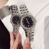 Bulova Crystal Collection Black Dial Silver Steel Strap Watch for Men - 96K102 Authentic Buy Shop Now