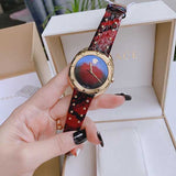 Versace Shadov Quartz Red Dial Red Leather Strap Watch for Women - VEBM00918 Authentic Buy Shop Now