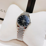 Gucci G Timeless Quartz Black Dial Silver Steel Strap Watch For Women - YA1265020 Authentic Buy Shop Now