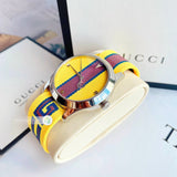 Gucci G Timeless Quartz Yellow & Purple Dial Yellow & Purple NATO Strap Watch For Men - YA1264069 Authentic Buy Shop Now