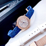 Guess Crown Jewel Diamonds White Dial Blue Rubber Strap Watch for Women - GW0411L2 Authentic Buy Shop Now