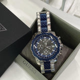 Guess Octane Chronograph Blue Dial Two Tone Steel Strap Watch for Men - W1046G2 Authentic Buy Shop Now