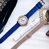 Guess Crown Jewel Diamonds White Dial Blue Rubber Strap Watch for Women - GW0411L2 Authentic Buy Shop Now