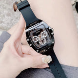 Guess Phoenix Multifunction Black Dial Black Rubber Strap Watch for Men - GW0203G3 Authentic Buy Shop Now