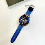 Guess Poseidon Chronograph Blue Dial Blue Silicone Strap Watch For Men - GW0425G3 Authentic Buy Shop Now