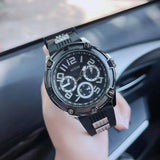 Guess Delta Black Dial Black Silicone Strap Watch for Men - GW0051G1 Authentic Buy Shop Now