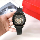 Guess Phoenix Multifunction Black Dial Black Silicone Strap Watch For Men - GW0203G8 Authentic Buy Shop Now