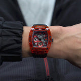 Guess Phoenix Multifunction Analog Red Dial Black Silicone Strap Watch For Men - GW0499G4 Authentic Buy Shop Now