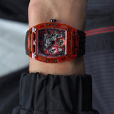 Guess Phoenix Multifunction Analog Red Dial Black Silicone Strap Watch For Men - GW0499G4 Authentic Buy Shop Now