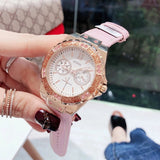 Guess Limelight Quartz Analog White Dial Pink Leather Strap Watch For Women - W0775l3 Authentic Buy Shop Now