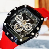 Guess Phoenix Multifunction Black Dial Red Rubber Strap Watch for Men - GW0203G4 Authentic Buy Shop Now