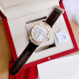 Salvatore Ferragamo F-80 Classic Silver Dial Brown Leather Strap Watch for Men - SFDT00419 Authentic Buy Shop Now