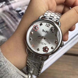 Coach Delancey White Dial Stainless Steel Watch For Women - 14502810 Authentic Buy Shop Now