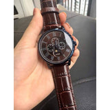 Guess Delancy Analog Brown Dial Brown Leather Strap Watch For Men - W0870G3 Authentic Buy Shop Now