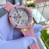 Guess Athena White Dial Pink Rubber Strap Watch For Women - GW0030L4 Authentic Buy Shop Now