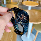 Michael Kors Runway Quartz Black Dial Black Steel Strap Watch For Women - MK6683 Authentic Buy Shop Now