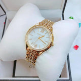 Michael Kors Mindy Three Hand White Dial Rose Gold Steel Strap Watch for Women - MK7078 Authentic Buy Shop Now