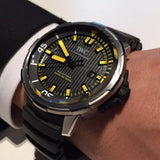 IWC Aquatimer Automatic 2000 Black Dial Black Rubber Strap Watch for Men - IW358001 Authentic Buy Shop Now