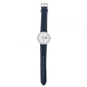 Lacoste Moon Multifunction White Dial Blue Leather Strap Watch for Men - 2010975 Authentic Buy Shop Now