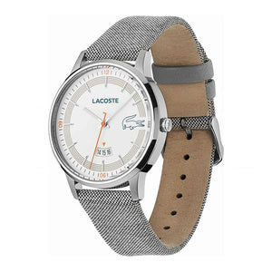 Lacoste Madrid White Dial Gray Leather Strap Watch for Men - 2011031 Authentic Buy Shop Now
