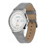 Lacoste Madrid White Dial Gray Leather Strap Watch for Men - 2011031 Authentic Buy Shop Now
