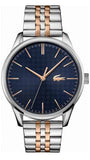 Lacoste Vienna Blue Dial Two Tone Steel Strap Watch for Men - 2011048 Authentic Buy Shop Now