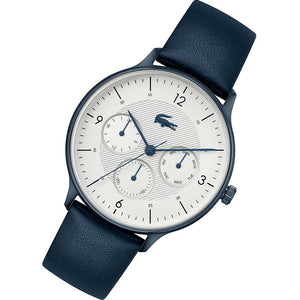 Lacoste Club White Dial Blue Leather Strap Watch for Men - 2011140 Authentic Buy Shop Now