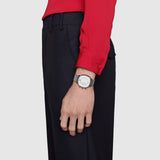 Gucci Grip Chronograph Mickey Mouse White Dial Silver Steel Strap Watch For Men - YA157306 Authentic Buy Shop Now