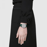 Gucci Grip Quartz Silver Dial Green Leather Strap Watch For Women - YA157414 Authentic Buy Shop Now