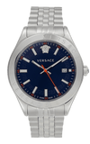 Versace Hellenyium Quartz Blue Dial Silver Steel Strap Watch for Men - VEVK00921 Authentic Buy Shop Now