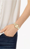 Michael Kors Taryn Quartz Gold Dial Gold Steel Strap Watch For Women - MK4459 Authentic Buy Shop Now