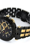 Versace V-Race Analog Quartz Black Dial Two Tone Steel Strap Watch For Men - VEBV00619 Authentic Buy Shop Now