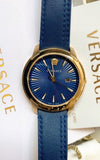 Versace V-Urban Quartz Blue Dial Blue Leather Strap Watch for Men - VELQ00319 Authentic Buy Shop Now