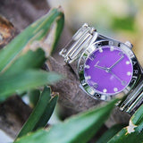 Marc Jacobs Amy Purple Dial Silver Steel Strap Watch for Women - MBM8560 Authentic Buy Shop Now