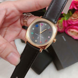 Marc Jacobs Mandy Black Dial Black Leather Strap Watch for Women - MJ1597 Authentic Buy Shop Now