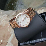 Marc Jacobs Baker White Dial Rose Gold Steel Strap Watch for Women - MBM3441 Authentic Buy Shop Now
