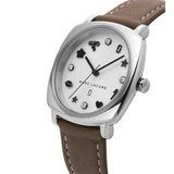 Marc Jacobs Mandy Silver Dial Brown Leather Strap Watch for Women - MJ1563 Authentic Buy Shop Now