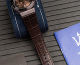 Maserati Potenza Brown Dial Brown Leather Strap Watch For Men - R8851108011 Authentic Buy Shop Now