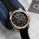 Maserati SFIDA Chronograph Black Dial Black Rubber Strap Watch For Men - R851123008 Authentic Buy Shop Now