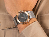Maserati Potenza Quartz Grey Dial Silver Mesh Bracelet Watch For Men - R8853108007 Authentic Buy Shop Now