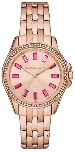 Michael Kors Mini Pilot Quartz Gold Dial Gold Steel Strap Watch For Women - MK7367 Authentic Buy Shop Now