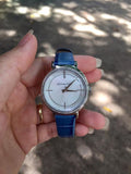 Michael Kors Cinthia Mother of Pearl Dial Blue Leather Strap Watch for Women - MK2661 Authentic Buy Shop Now