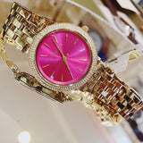 Michael Kors Darci Pink Dial Gold Steel Strap Watch for Women - MK3444 Authentic Buy Shop Now