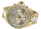 Michael Kors Wren Diamonds Gold Dial Two Tone Steel Strap Watch for Women - MK6157 Authentic Buy Shop Now