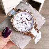Michael Kors Ritz White Dial Two Tone Steel Strap Watch for Women - MK6324 Authentic Buy Shop Now