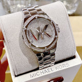 Michael Kors Lennox Quartz Silver Dial Silver Steel Strap Watch For Women - MK7234 Authentic Buy Shop Now