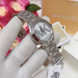 Michael Kors Mini Slim Runway Silver Dial Silver Steel Strap Watch for Women - MK3548 Authentic Buy Shop Now