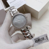 Michael Kors Parker Mother of Pearl Silver Steel Strap Watch for Women - MK6424 Authentic Buy Shop Now