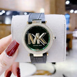 Michael Kors Parker Green Dial Green Leather Strap Watch For Women - MK4724 Authentic Buy Shop Now